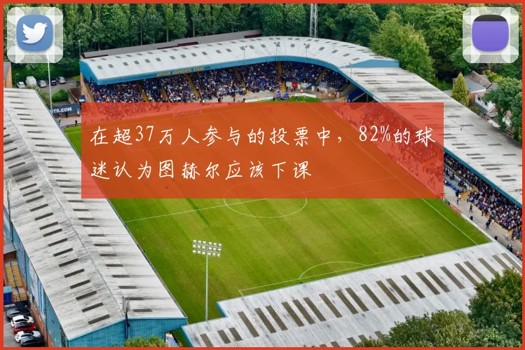 在超37万人参与的投票中，82%的球迷认为图赫尔应该下课
